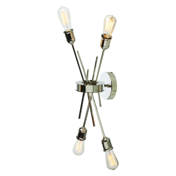 Dainolite 4Lt Wall Sconce Burnished Chrome Finish NEB-194W-BC